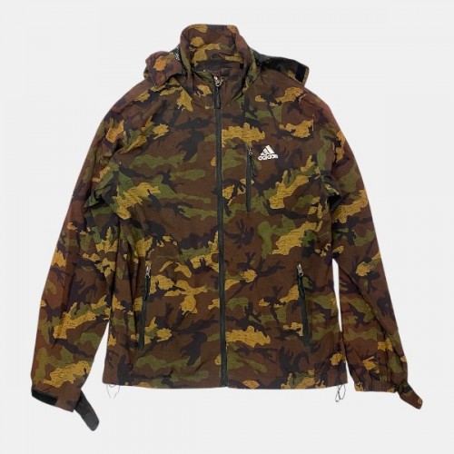 Adidas Performance Camo Outdoor Hooded Jacket Καφέ Πράσινο /pre owned
